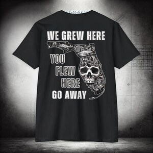 Tu dorastaliśmy, tu przylecieliście, odejdźcie: (ciemne kolory) T-shirt