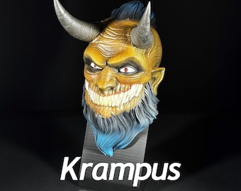 Hand Painted Krampus Figurine – Gothic Horror Christmas Decor