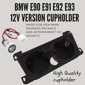 Hochwertiges 12V BMW 3er E90-E93 Mittelkonsole Getränkehalter Upgrade 12V-Steckdosenfassung