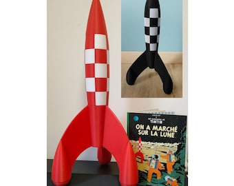 Fusée Tintin 25 à 80cm- Impression 3d