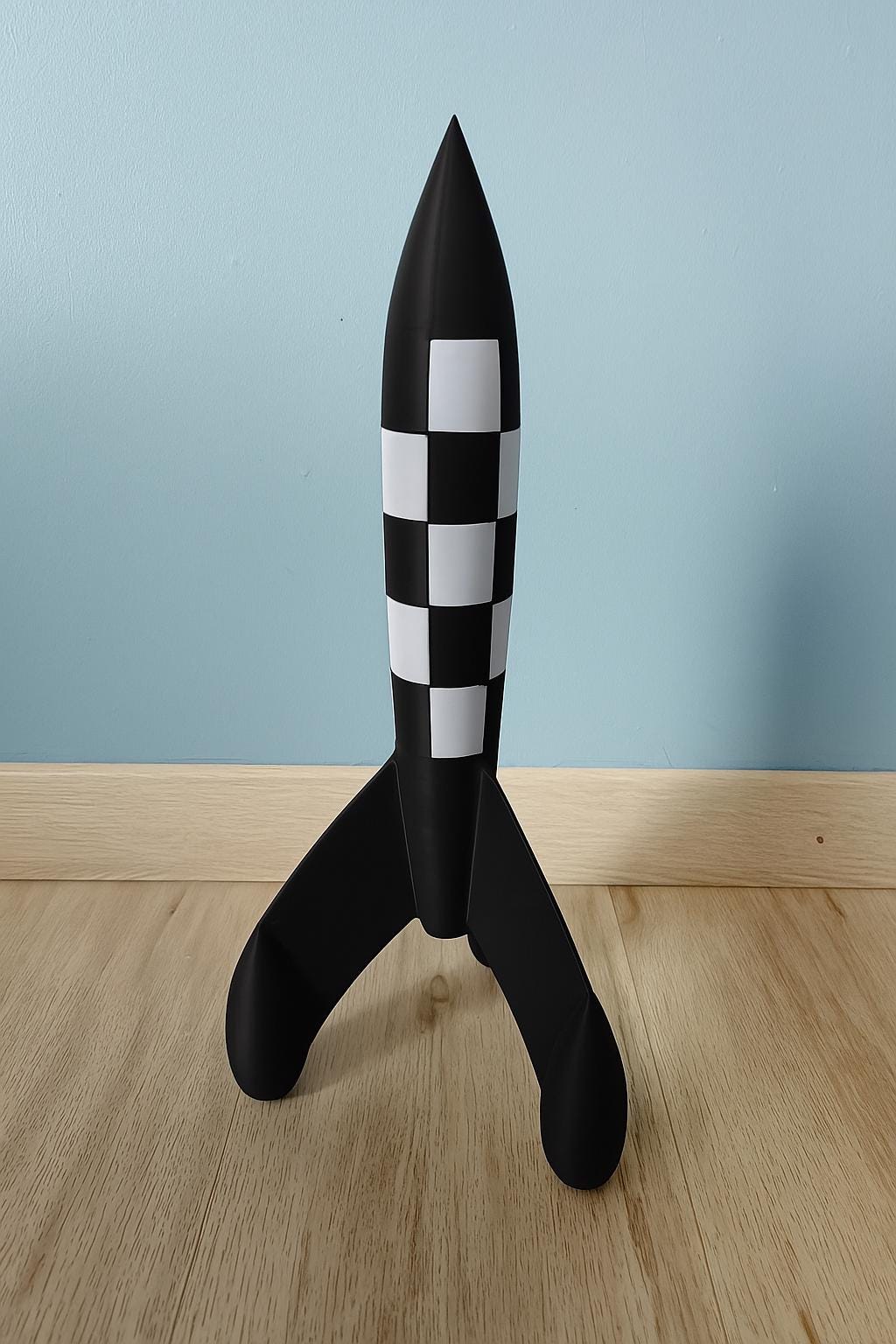 Fusée Tintin Inspiration – 100 Cm, Argent Et Noir, Figurine Collection Numérotée