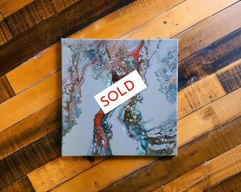 Copper Stomper | Original Swipe & Bloom Copper Gold Painting on Canvas | Modern Metallic Wall Art | Warm Contemporary Decor Gift