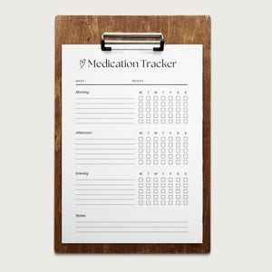 Medication Tracker Printable | Supplement Tracker | A4 PDF Download | Pill Organizer Sheet | Medication Schedule