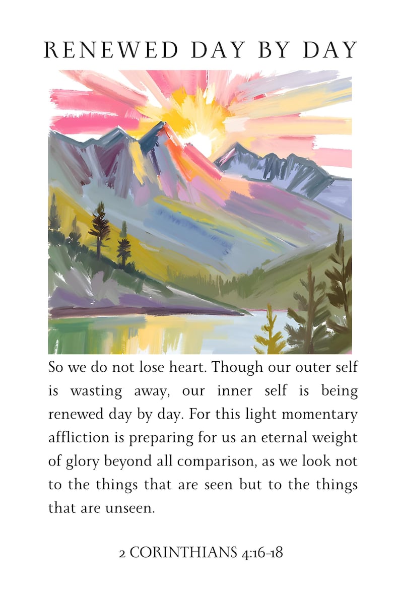 Momentary Things 2 Corinthians 4:16-18 Digital Print | Printable Poster - Etsy