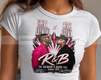 Chris Brown Usher R&B Tour Concert Crop Top Shirt