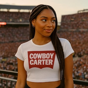 Top corto gráfico inspirado en la gira Cowboy Carter 2025