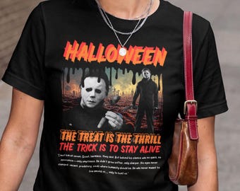 Halloween Shirt | Trick or Treat | Vintage Horror Characters| Spooky Season | 100% Cotton
