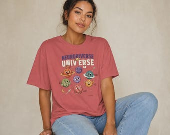 Neurodivergent Universe T-Shirt, Comfort Colors Tee, Autism Awareness Gift