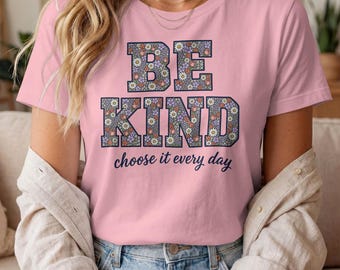 Floral Be Kind Teacher Shirt, Wildflower Elementary Tee, Kindness Gift