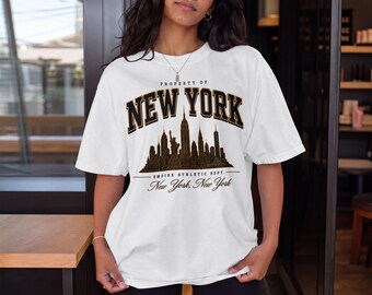 Comfort Colors, New York Skyline Athletic Dept. Unisex Shirt, Empire State Graphic Tee