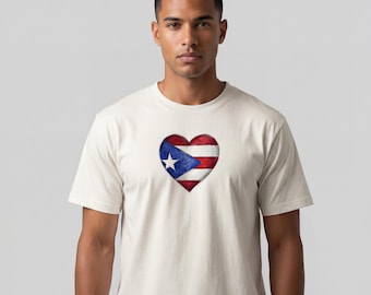 Unisex Puerto Rico Flag Heart Shirt | Boricua Pride T-Shirt