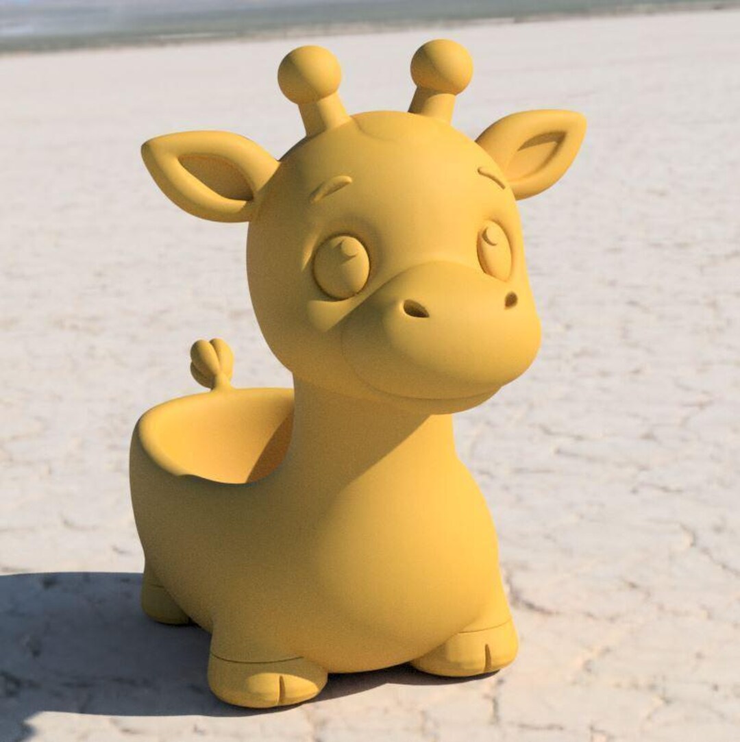 Adorable 3D Printed Giraffe Planter Pen Holder - Unique Safari Desk ...