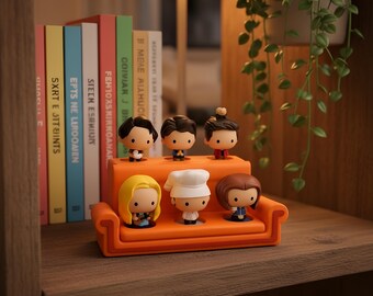 Friends Couch Display Stand for McDonald’s Figures Collectibles Couch Display Stand for Miniature Figures & Sitcom Holder Nostalgic TV Show