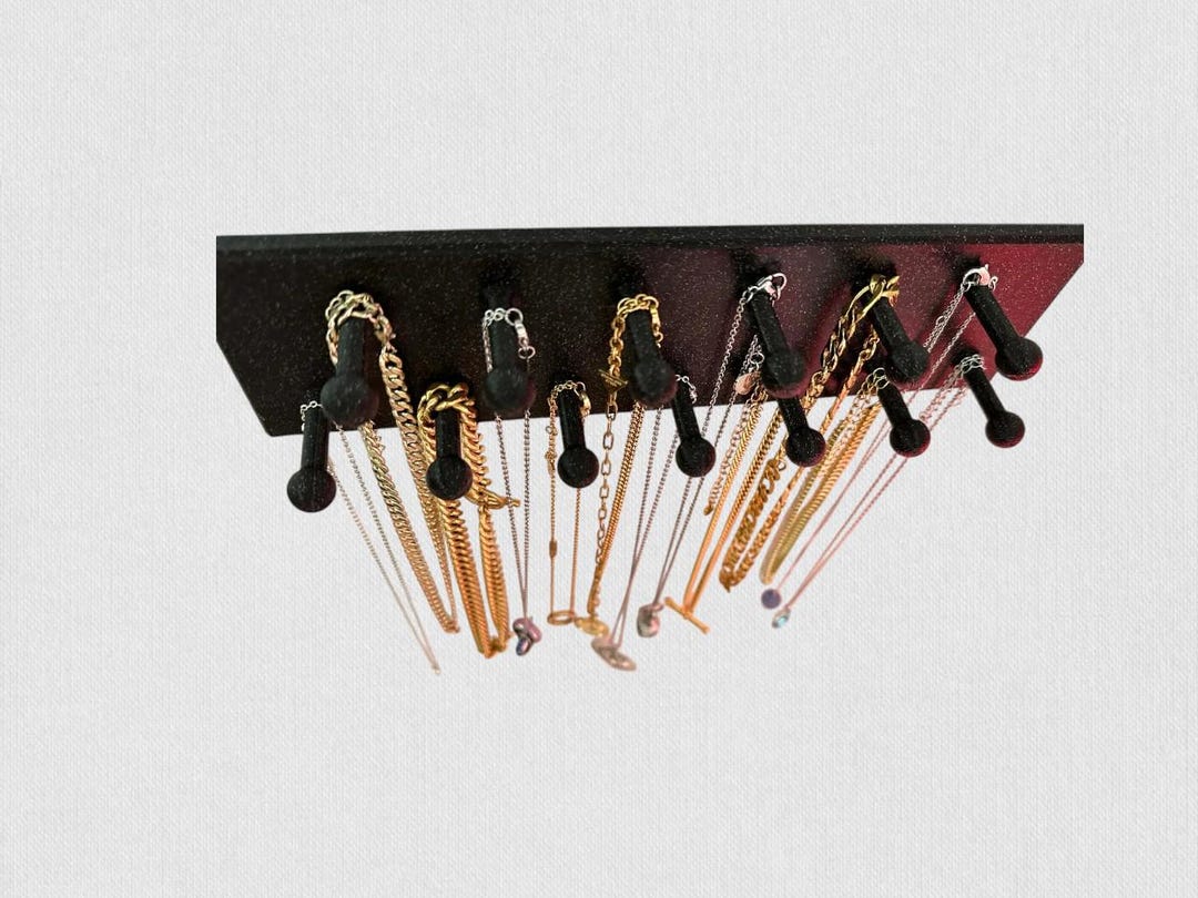 Wall Mounted Necklace Holder, 3D Printed Jewelry Organizer for Tangle ...
