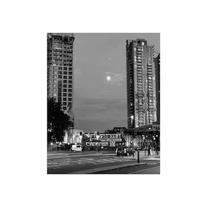 Urban City Street Wall Art Print - Black and White London Travel Photography - Minimalist Fine Art Modern Home Decor