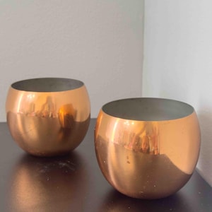 Vintage Copperware Solid Copper Mug Cup | Handmade Kitchen Barware | Rustic Patina | 1960s–1970s