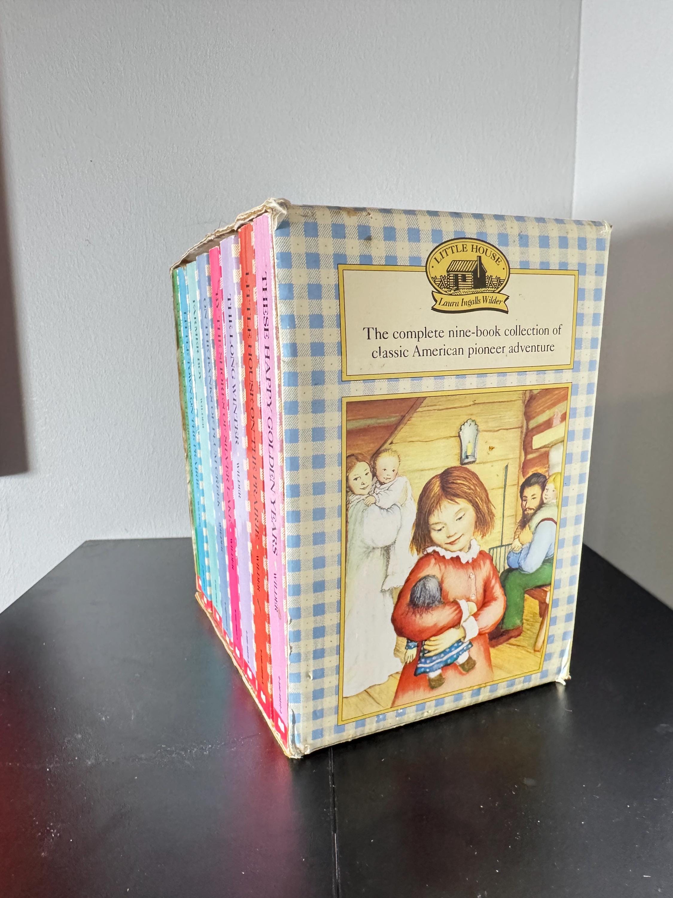 Vintage Laura Ingalls Wilder Little House 9-Book Box Set with Illisttations | Scholastic Paperback Collection | 1990s Publication