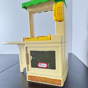 Vintage Little Tikes Miniature Play Kitchen with Sink, Phone & Cabinet – 1980s Retro Dollhouse Furniture