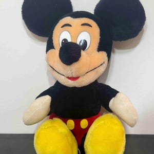 Retro Disney Mickey Mouse plush 12 inches | Disneyland Collectible image 1