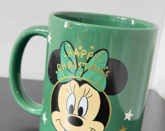 Vintage Disney Minnie Mouse Christmas Mug | Collectible Ceramic Coffee Cup