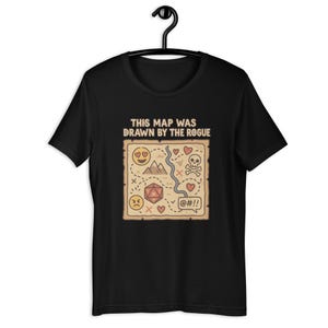 Diese Karte wurde vom Schurke T-Shirt gezeichnet – Lustiges DnD Meme Tee – Chaotische Party RPG Shirt mit Emoji Karten-Design