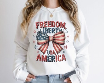 Coquette American Flag PNG, 4th of July Sublimation Design