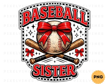 Retro Baseball Sister Png Checkered, Baseball Sister Png, baseball Coquette Bow Png, Baseball Bow Png, Retro baseball sister Png Sublimation