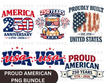 250周年記念PNG、独立記念日バンドルPNG、愛国的な鷲、自由の女神PNG、誇り高きアメリカ人PNG、250周年記念アメリカPNG