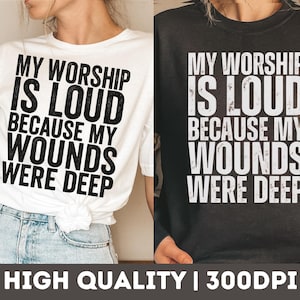 My Worship Is Loud Jesus PNG: Preppy Christian Design (Digital Download, 300 DPI)