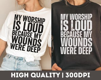 My Worship Is Loud Jesus png: preppy christelijk ontwerp (digitale download, 300 dpi)