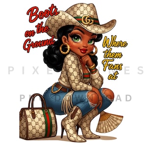 Where them fans at png Boots on the Ground png, Black Cowgirl, Betty Boop with fan, PNG Digital File, Tumbler, Cowboy boots, Rodeo tshirt