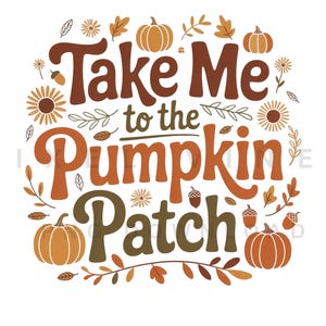 Pumpkin Patch PNG: Girly Fall Coquette Design (Digital File)