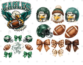 Popular Eagles Bundle PNG | Philadelphia Football Fan Design Digital Download File | Game Day Philly Lover Sublimation for Print PNG