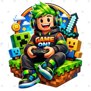 Pixel Gamer Characters PNG, Avatar Clipart, Sublimation Design (Digital Download)
