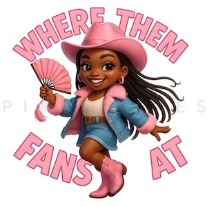 Where Them Fans At Png, Black Girl Png, Boots On The Ground T shirt Digital PNG, printable Dtf Boots on The Ground, Black Girl Design