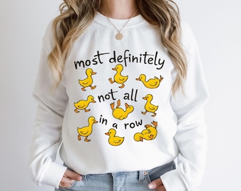 Grappige eenden, niet allemaal op een rij Sarcastisch png, grappig png, grappige geestelijke gezondheid, grappig dier, motiverend sarcasme trendy png