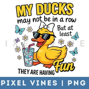 Funny Ducks PNG: Sarcastic Mental Health Shirt Design (Digital Download, 300 DPI)