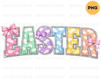 Preppy Coquette Easter Png, leopard Pattern Easter Letters, Easter Pastel Png, Easter Shirt Design, Spring Sublimation, Trendy Easter PNG