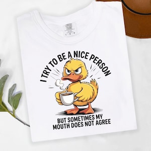 Sarcastic Duck PNG, Grumpy Duck Clipart, Funny Bird Design, Sassy Duck Sublimation, Snarky Animal PNG, Digital Download