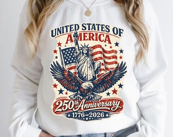 USA 250 Years Anniversary PNG, Retro American Flag Patriotic, 4th of July 1776-2026 Graphic, America 250 Celebration Shirt, Instant Download