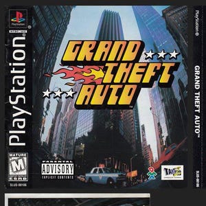 GTA – Limited Collector’s Tribute Set | PS1 Case, Lore Pack, 10 Stickers, Dummy Disc, Mini Poster (No Game)