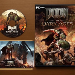 DOOM: The Dark Ages – Limited Collector’s Tribute Set | PC Case, Lore Pack, 10 Stickers, Dummy Disc, Mini Poster (No Game)