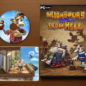 Set de homenaje a Neighbours Back From Hell / Estuche de exhibición estilo PC + Disco de muestra y tarjeta de arte (sin juego)