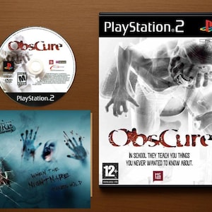 Conjunto de exibição Obscure PS2 Tribute | Estojo feito por fãs + disco falso e mini pôster (sem jogo)