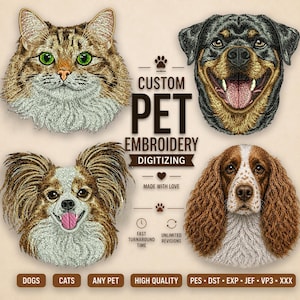 Custom Dog Embroidery Digitizing