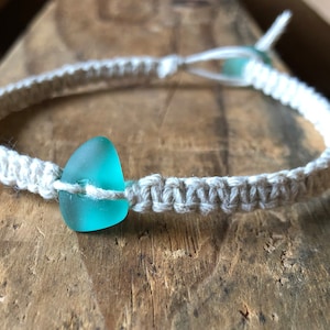 Sea Glass Hemp Bracelet