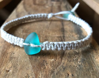 Sea Glass Hemp Bracelet