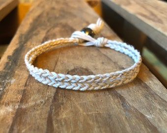 Bracelet tressé en chanvre - Choisissez la couleur