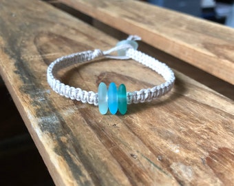 Sea Glass Hemp Bracelet - Pick The Bead Colors