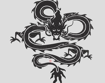Chinese Dragon Embroidery Design | Digital Download